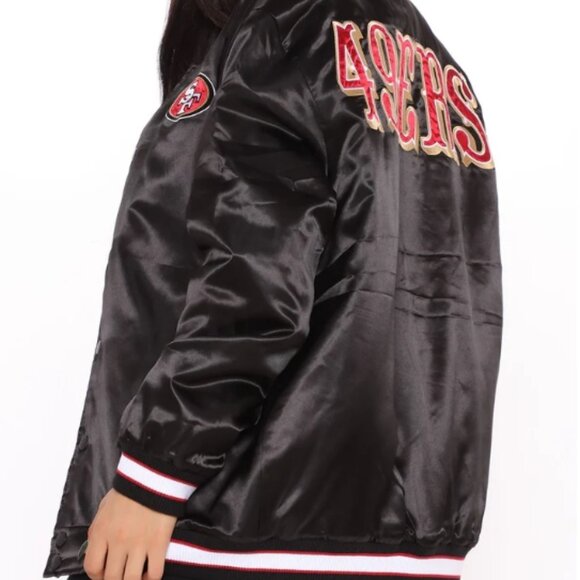 NFL Season Tickets 49ers Bomber Jacket - Black (Unisex) - Picture 2 of 3